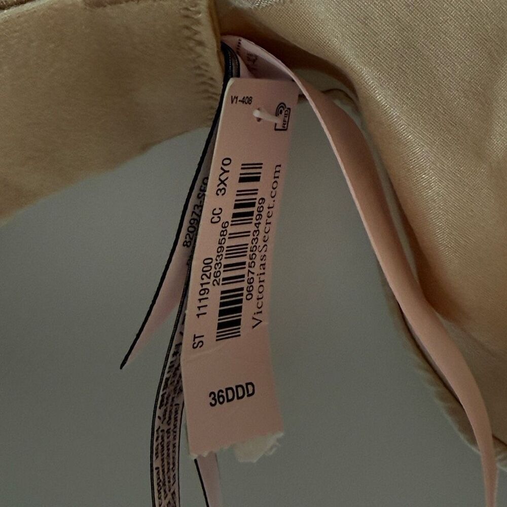 Victoria’s Secret lined semi Demi bra tan Size 36DDD NWT - Picture 3 of 8